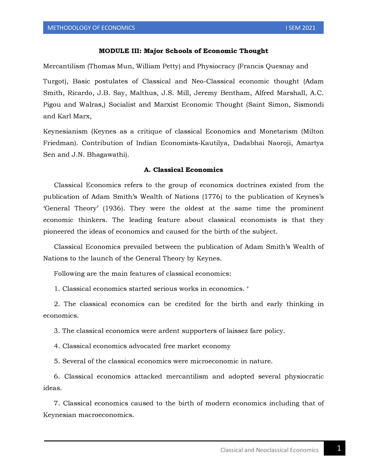 2 Classical Neo Classical Economics MODULE III Major Schools Of   Thumb 1200 1553 