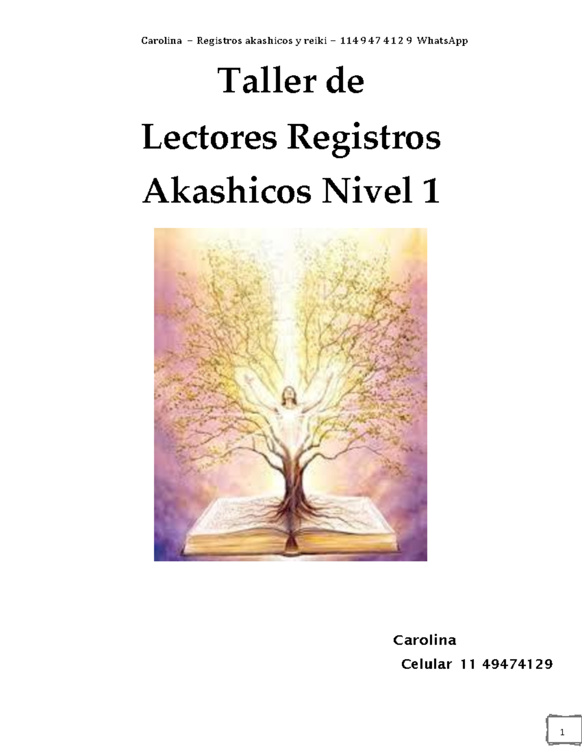 Registros akashicos nivel 1 Taller de Lectores Registros Akashicos