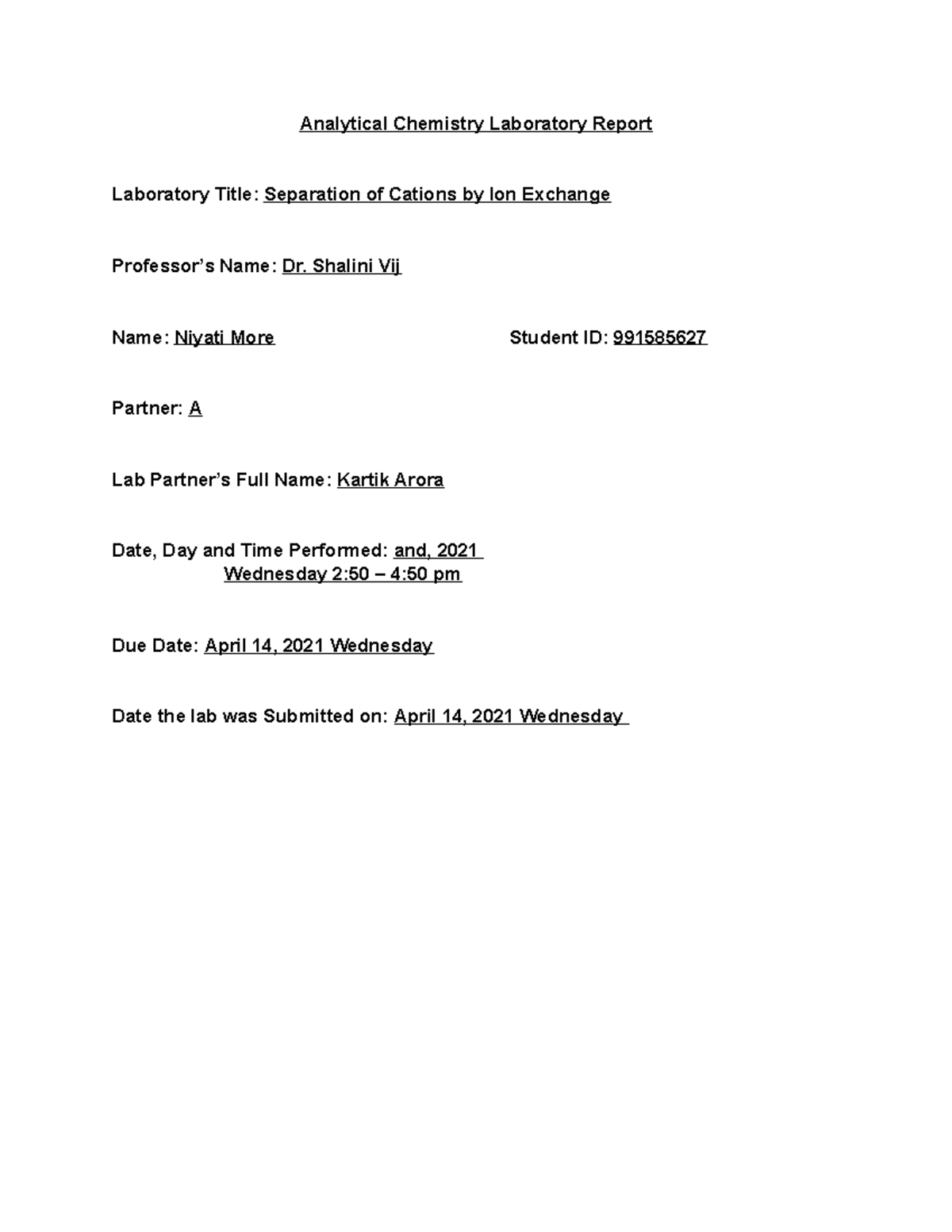 AC2 Ion exchange - revision notes - Analytical Chemistry Laboratory ...