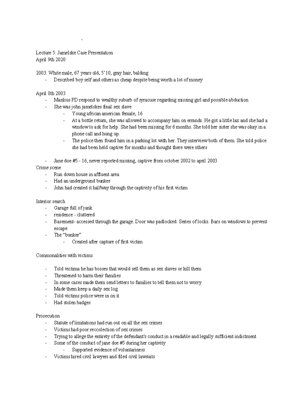 Lecture 5 jamelske case - Lecture 5: Jamelske Case Presentation April ...