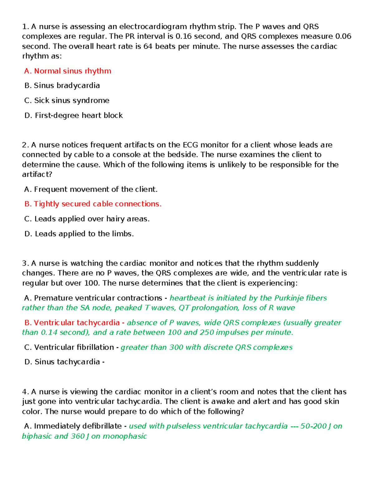 Cardio Nurselabs A nurse is assessing an electrocardiogram rhythm