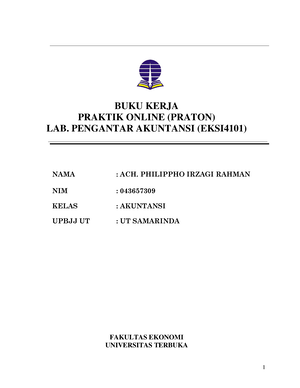 Tugas 8 LAB AK Azillazz 044839114 - 1 BUKU KERJA PRAKTIK ONLINE (PRATON ...