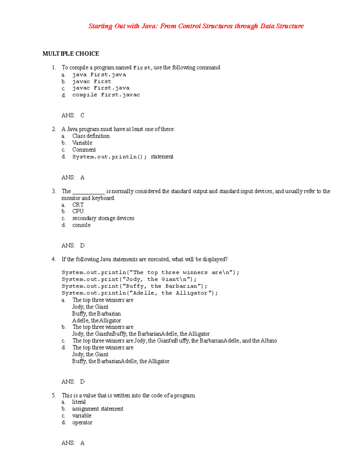 Starting Out with Java From Control Structures through Data Structure ...