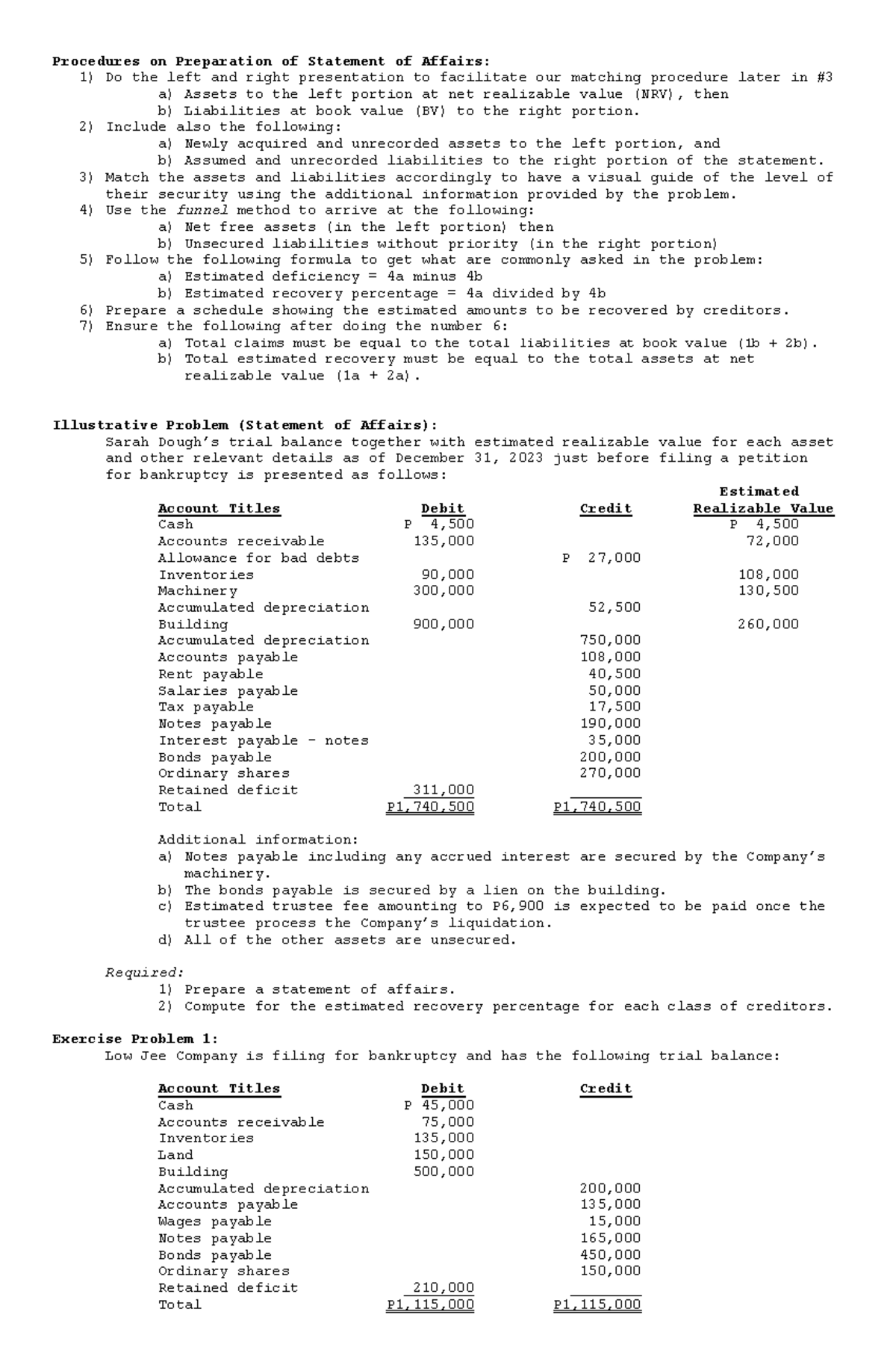 Corporate-Liquidation-tutorial - Procedures on Preparation of Statement ...