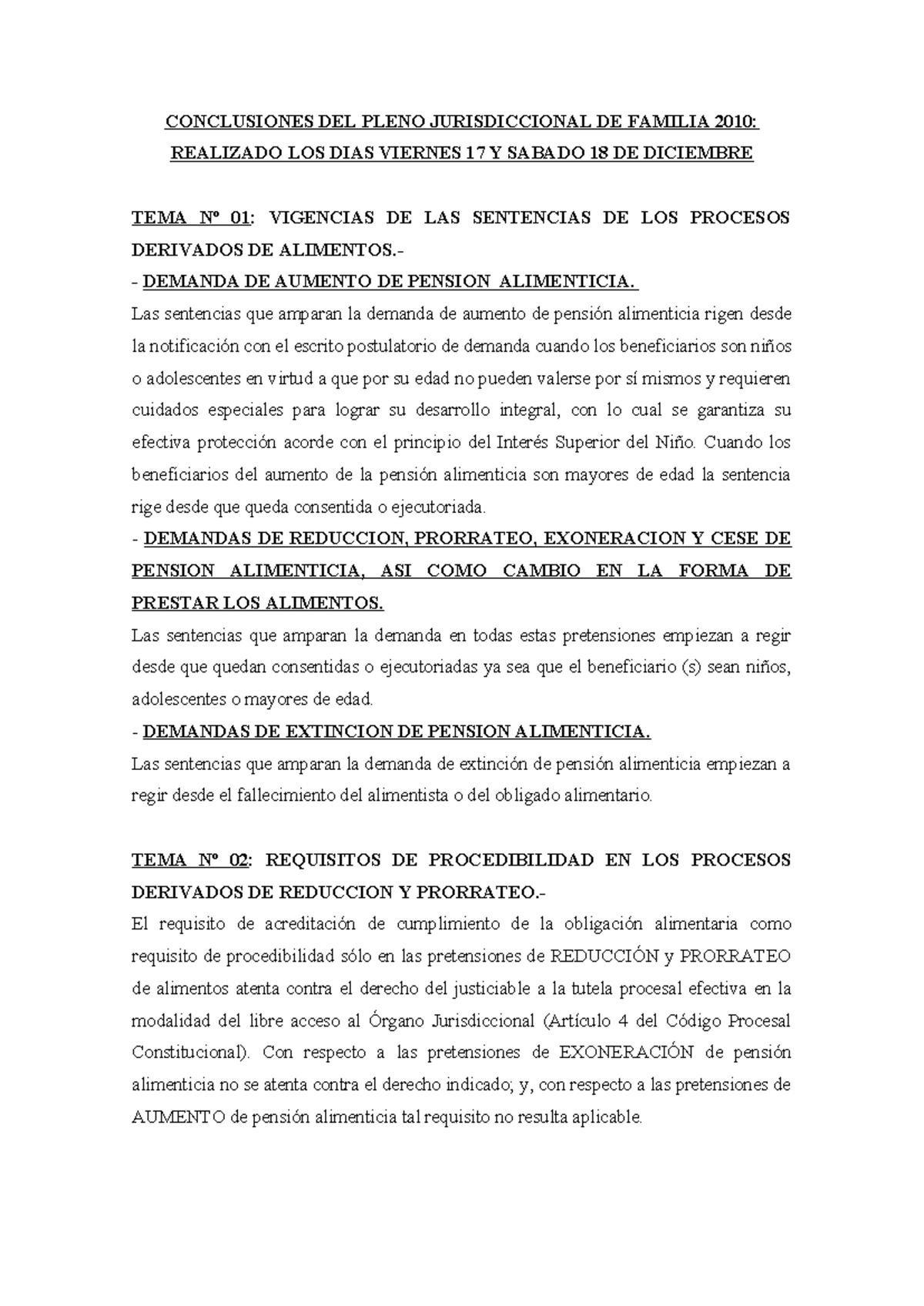 Pleno+ Jurisdiccional+DE+ Familia+2010 - CONCLUSIONES DEL PLENO ...