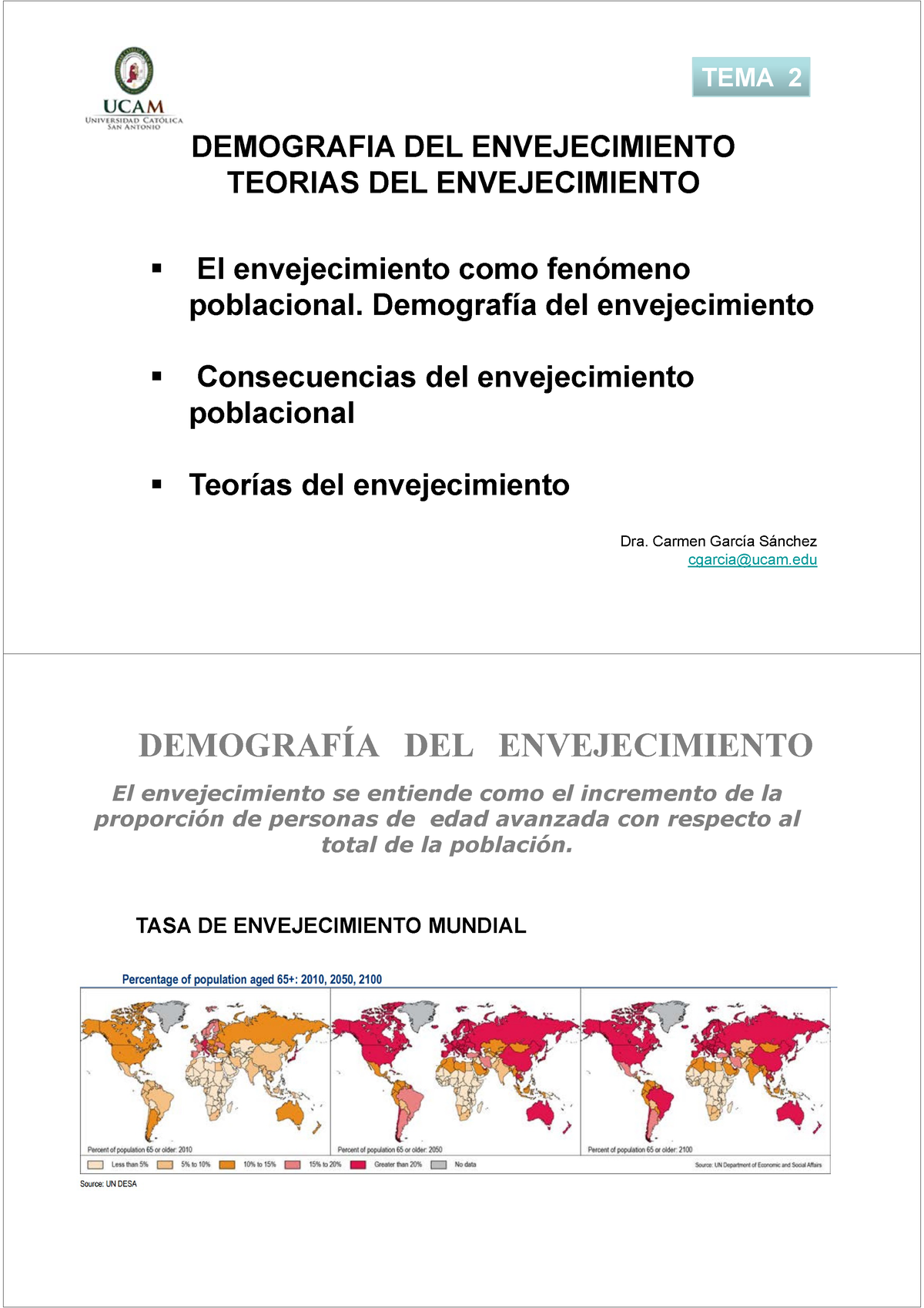 TEMA 2 . Demografía Y Teoria Del Envejecimiento - DEMOGRAFIA DEL ...