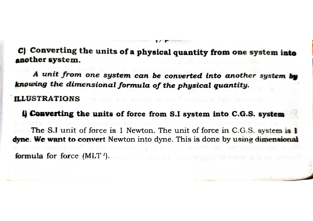 Conversion FROM ONE System TO Another Plus two science Studocu