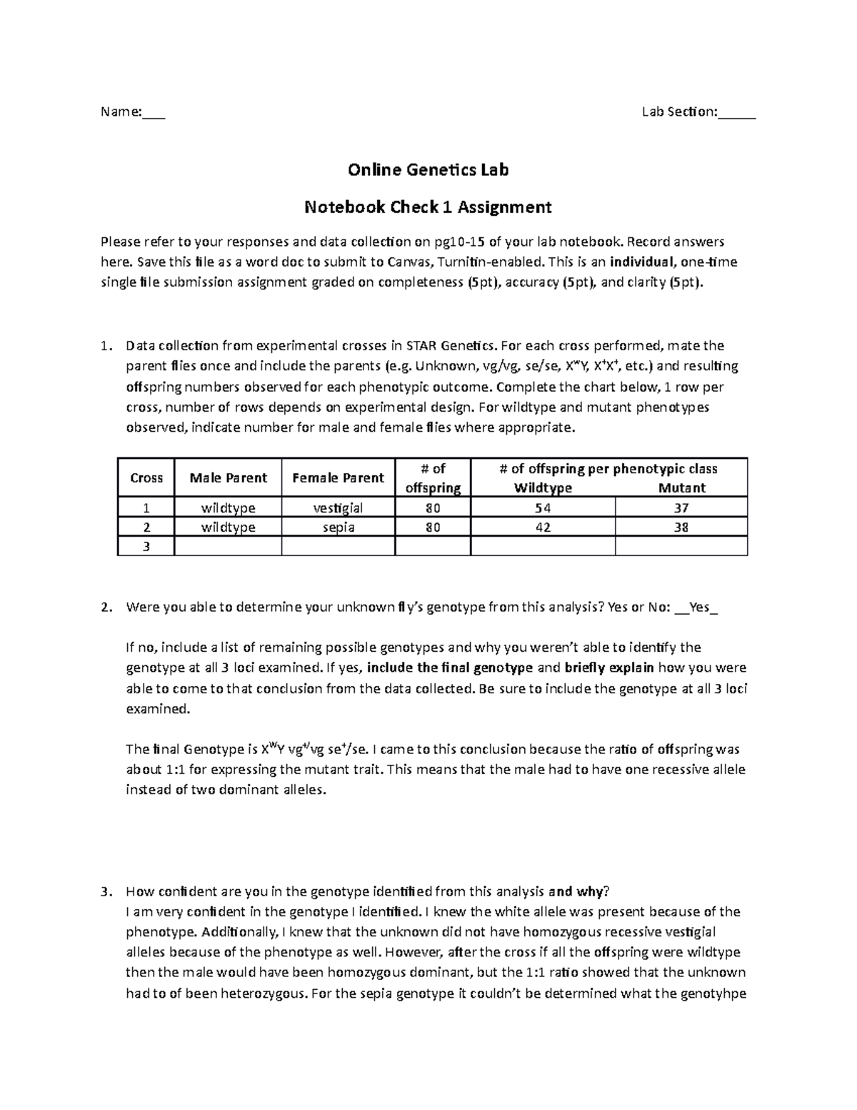 PCB3063 L Online Notebook Check 1 completed Name___ Lab Section_____ Online Lab