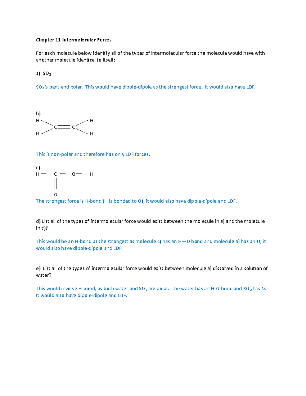 Intermolecular Forces Answers - CHM2046 - USF - Studocu