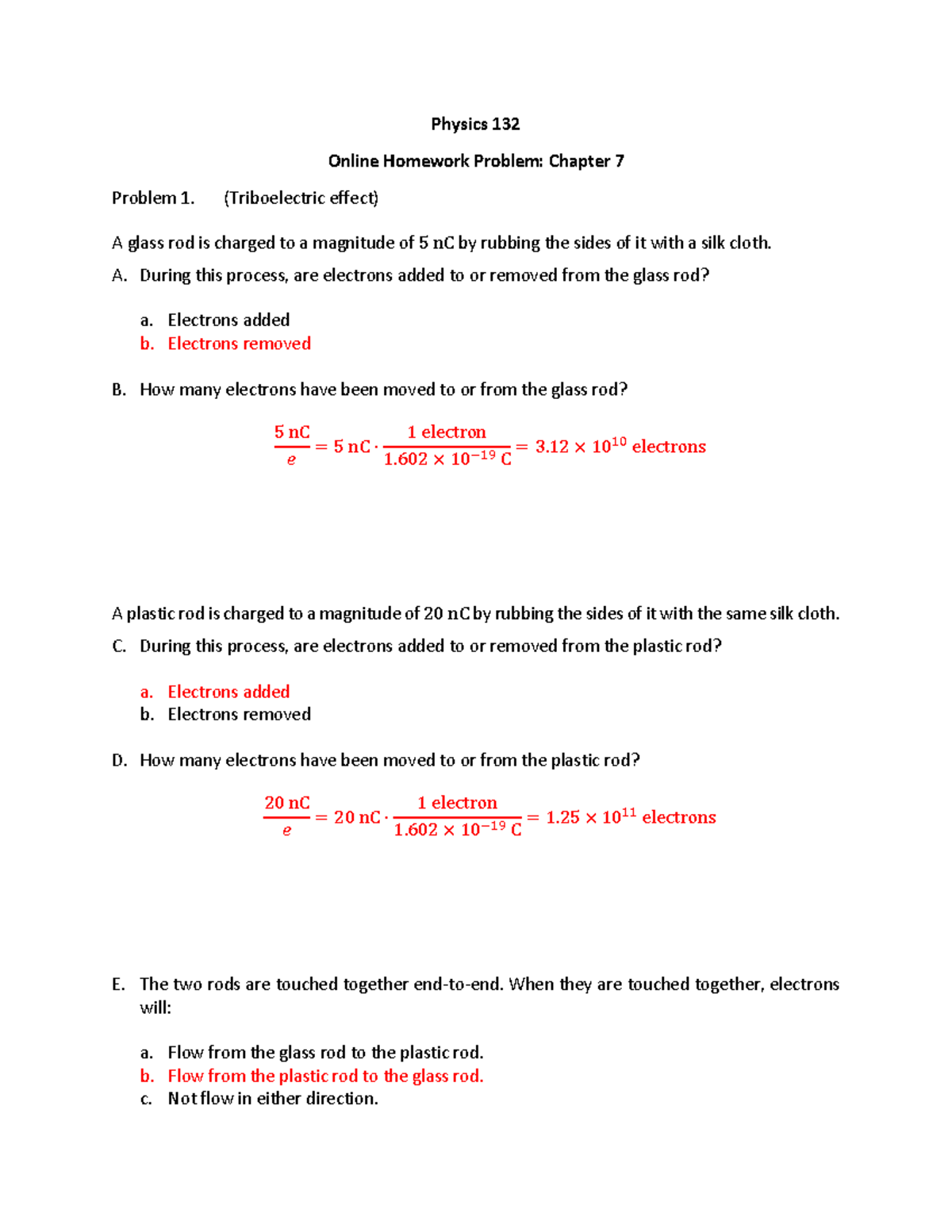 Ch 7 Online HW Solution - Physics - Physics 132 Online Homework Problem ...