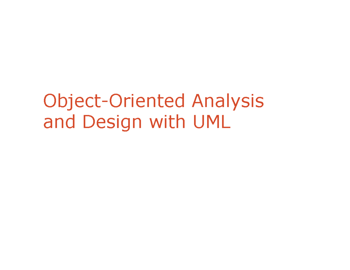 Object Oriented Design Review - - Studocu