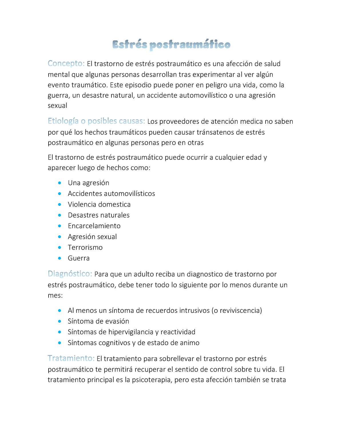 Estres El Trastorno De Estr S Postraumtico Es Una Afecci N De Salud