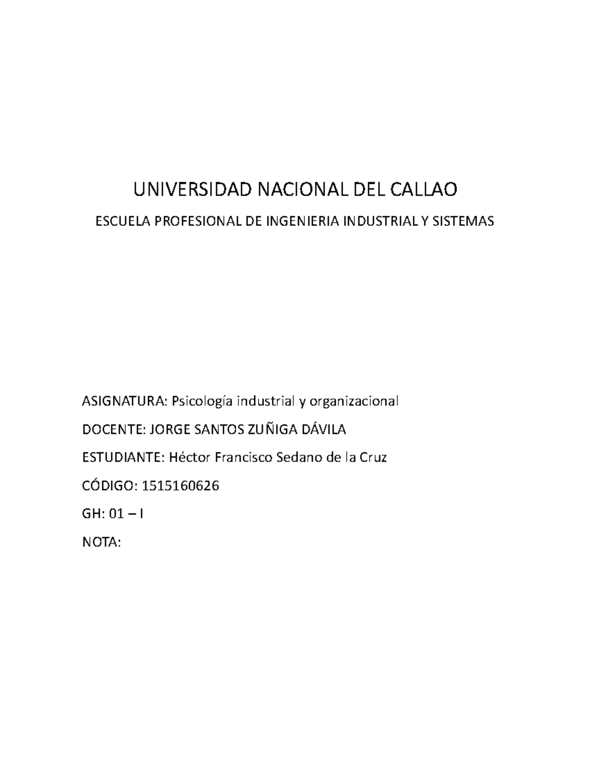 Universidad Nacional DEL Callao - UNIVERSIDAD NACIONAL DEL CALLAO ...