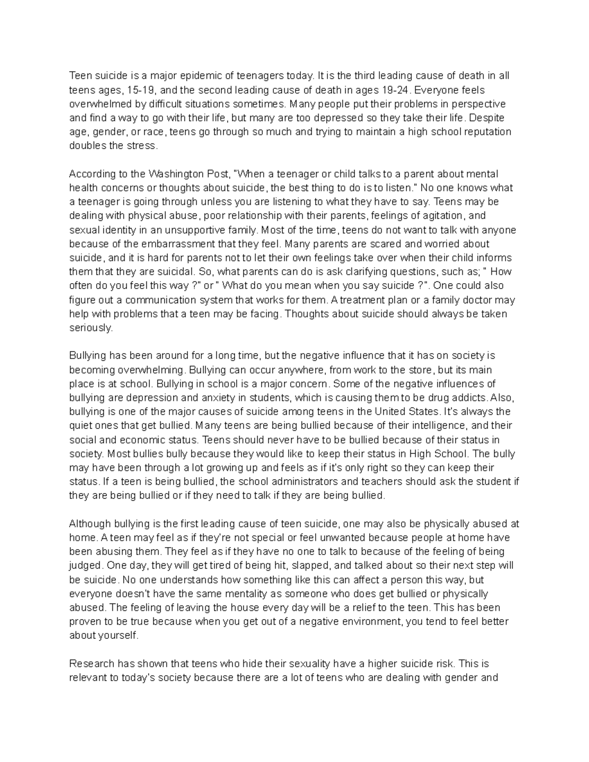 In Children And Teens Is Real Teenis a major