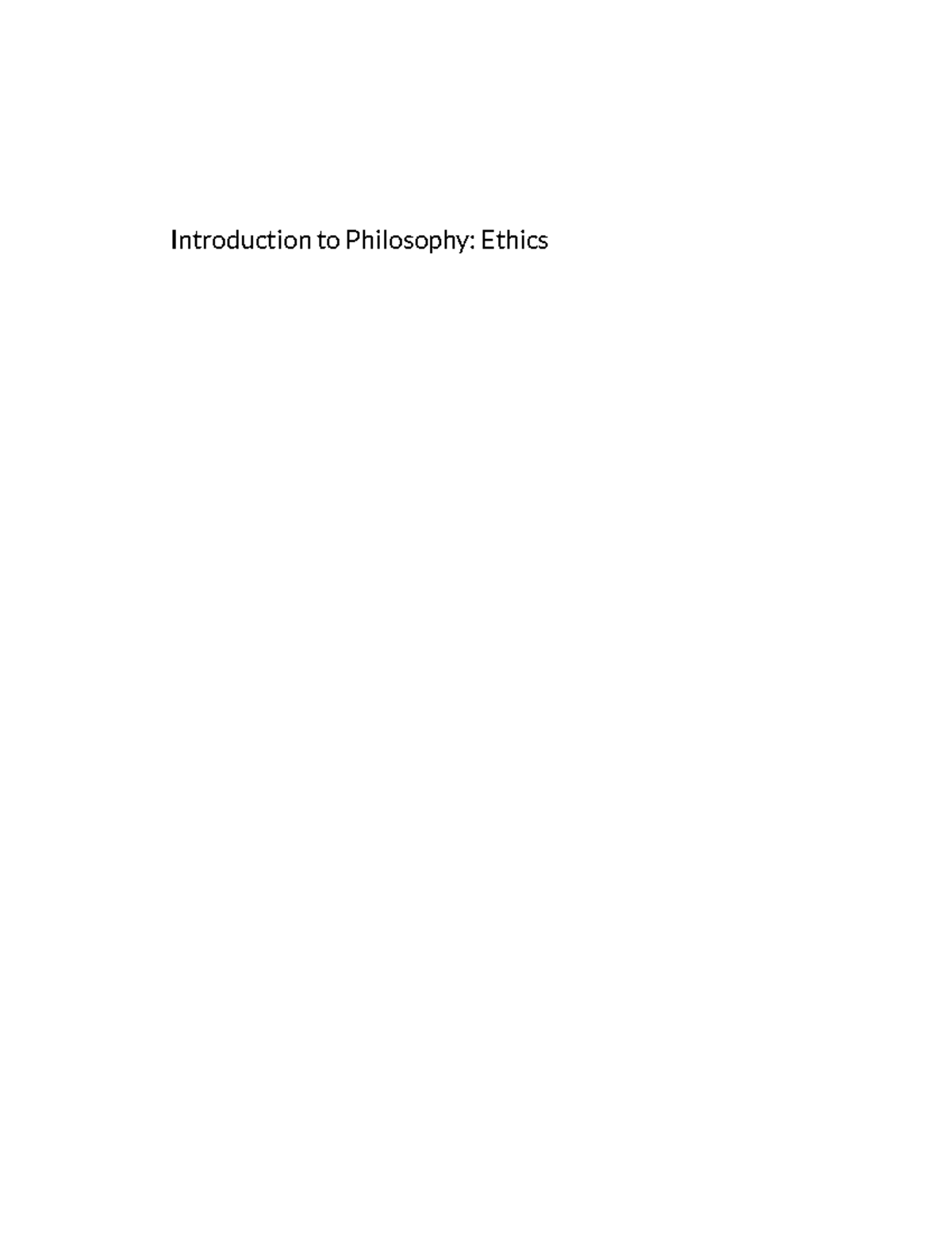 Introduction to Philosophy Ethics 1629695460 - Introduction to ...