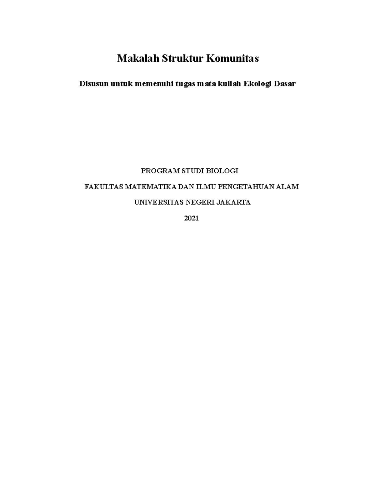 BAB 1 Pendahuluan (Struktur Komunitas) - Makalah Struktur Komunitas ...