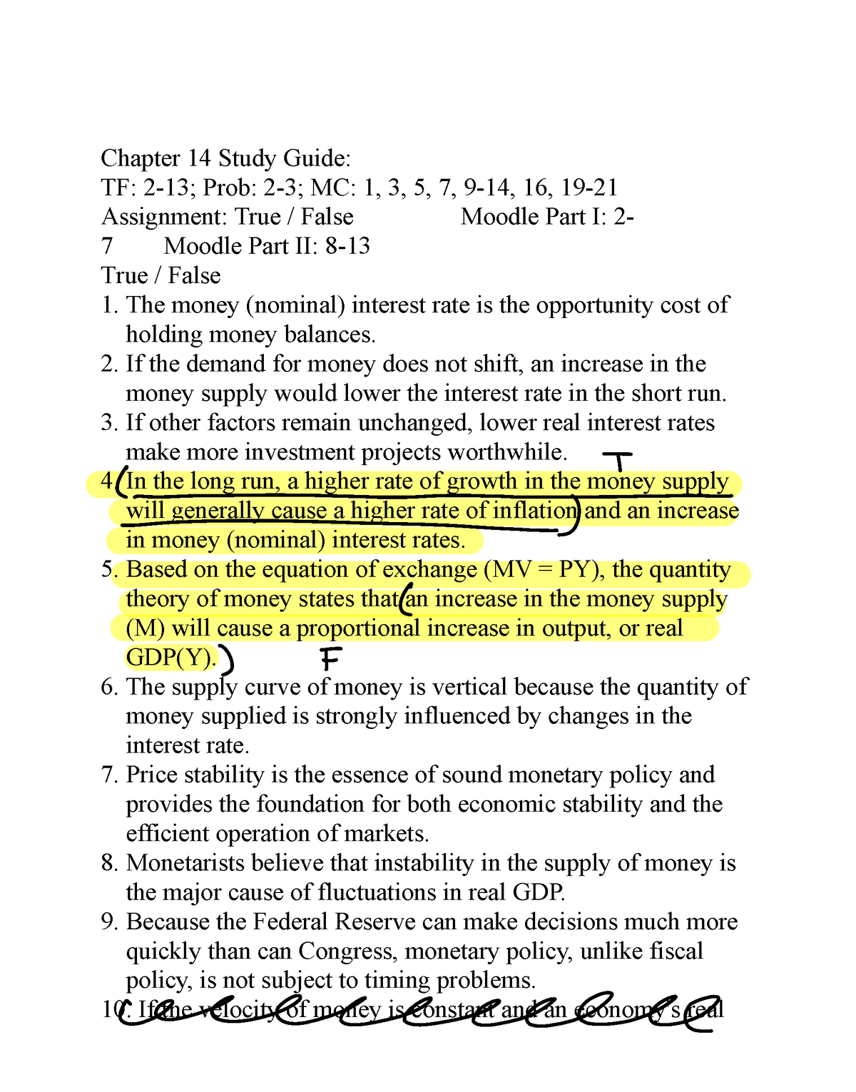 Chapter 14 Study Guide - Professor Sean Keehan - Chapter 14 Study Guide ...