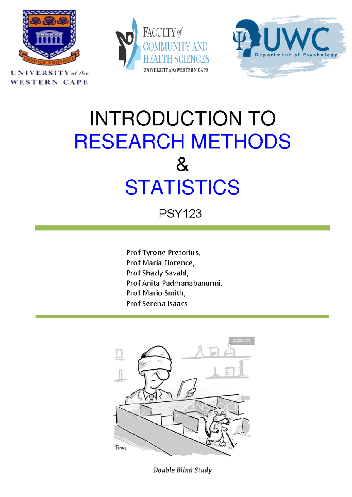 PSY123 Course Reader 2024 Upload - INTRODUCTION TO RESEARCH METHODS ...