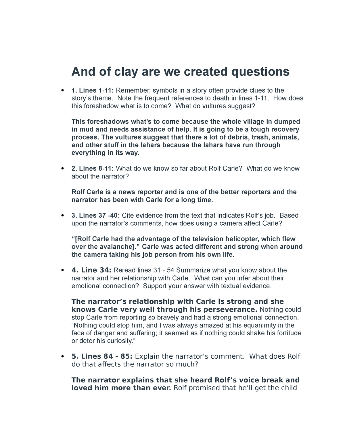 of clay we are created