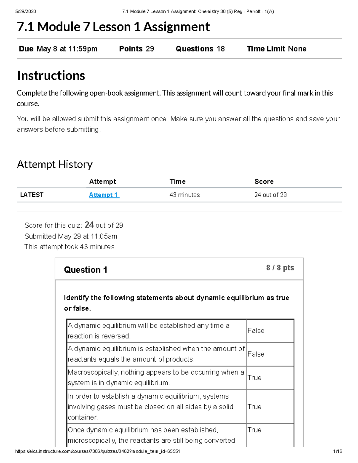 Assignment 17 - 7 Module 7 Lesson 1 Assignment Due May 8 at 11:59pm ...