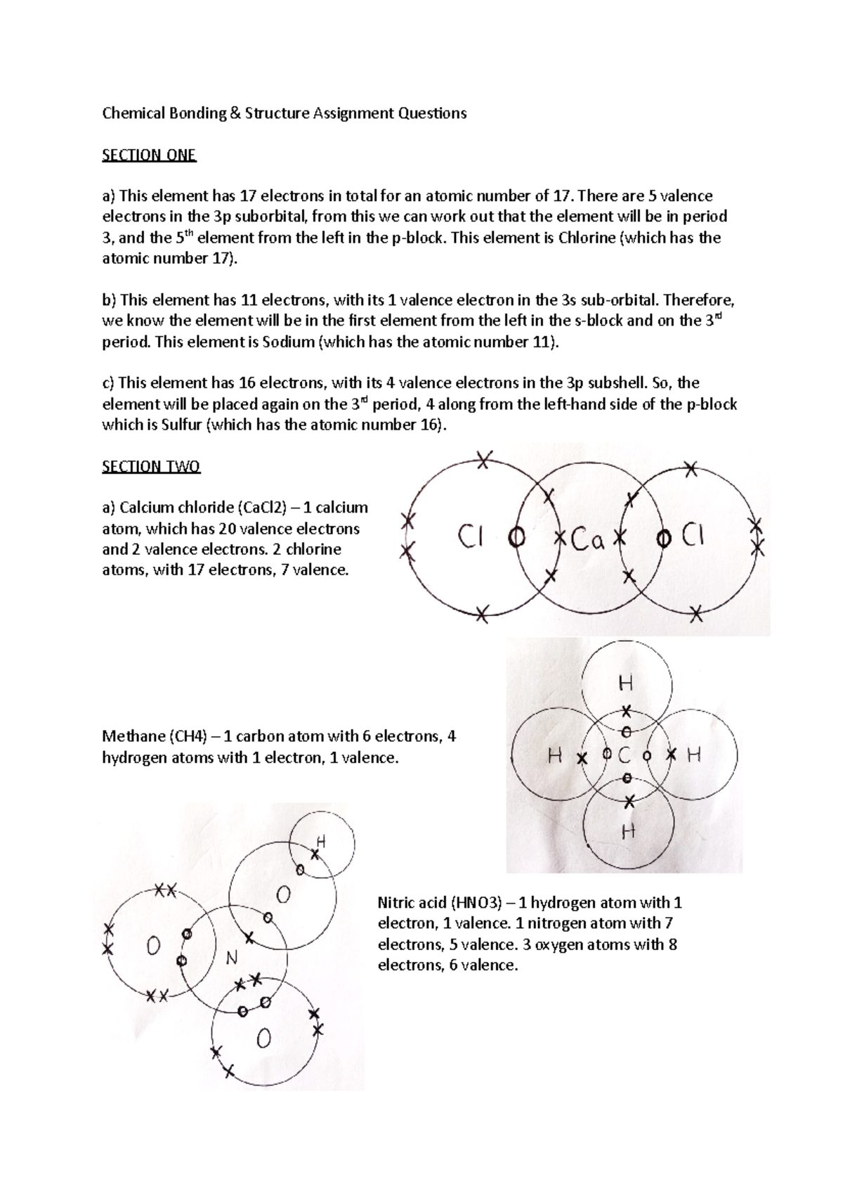 chemical bonding assignment pdf