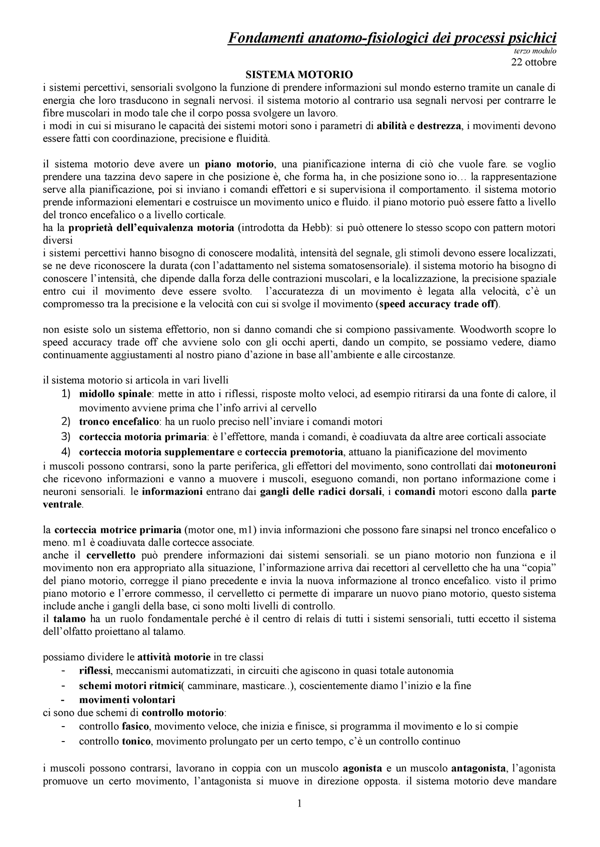 Terzo Modulo Del Corso Di Fondamenti Anatomo Fisiologici Dei Processi ...