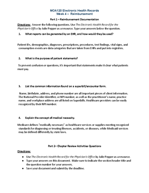 Wk1Assignment 2 - Medical assistant work for Electronic Health Records ...