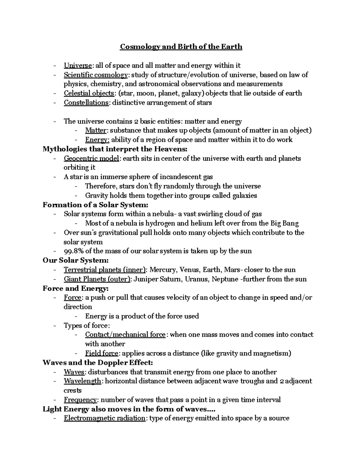 Chapter 1 - Physical Geology 1200 without lab with Professor Andy ...