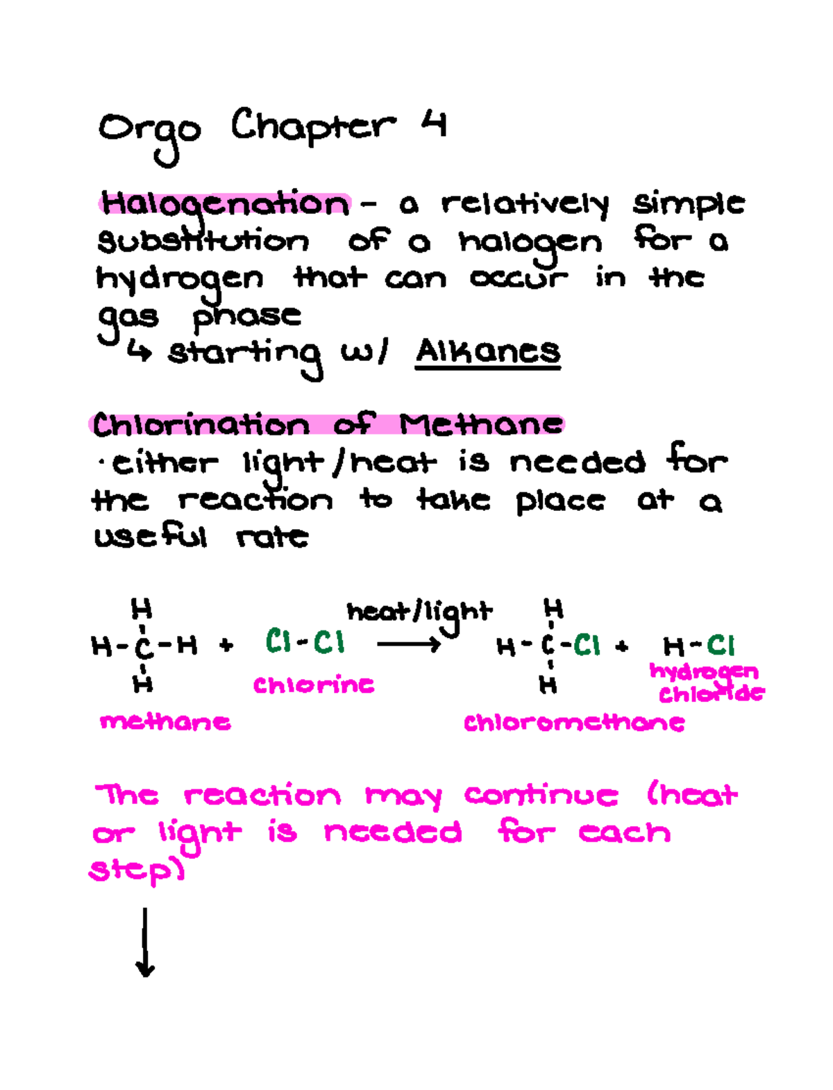 Organic Chem Chapter 4 Orgo Chapter 4 Halogenation A Relatively