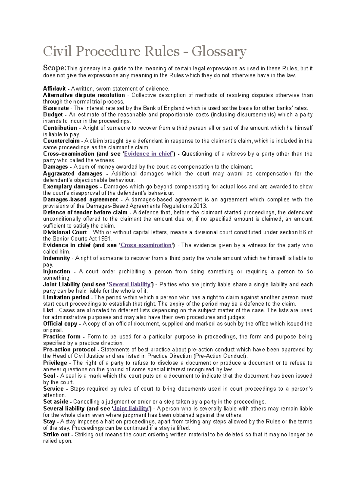 civil-litigation-glossary-civil-procedure-rules-glossary-scope-this