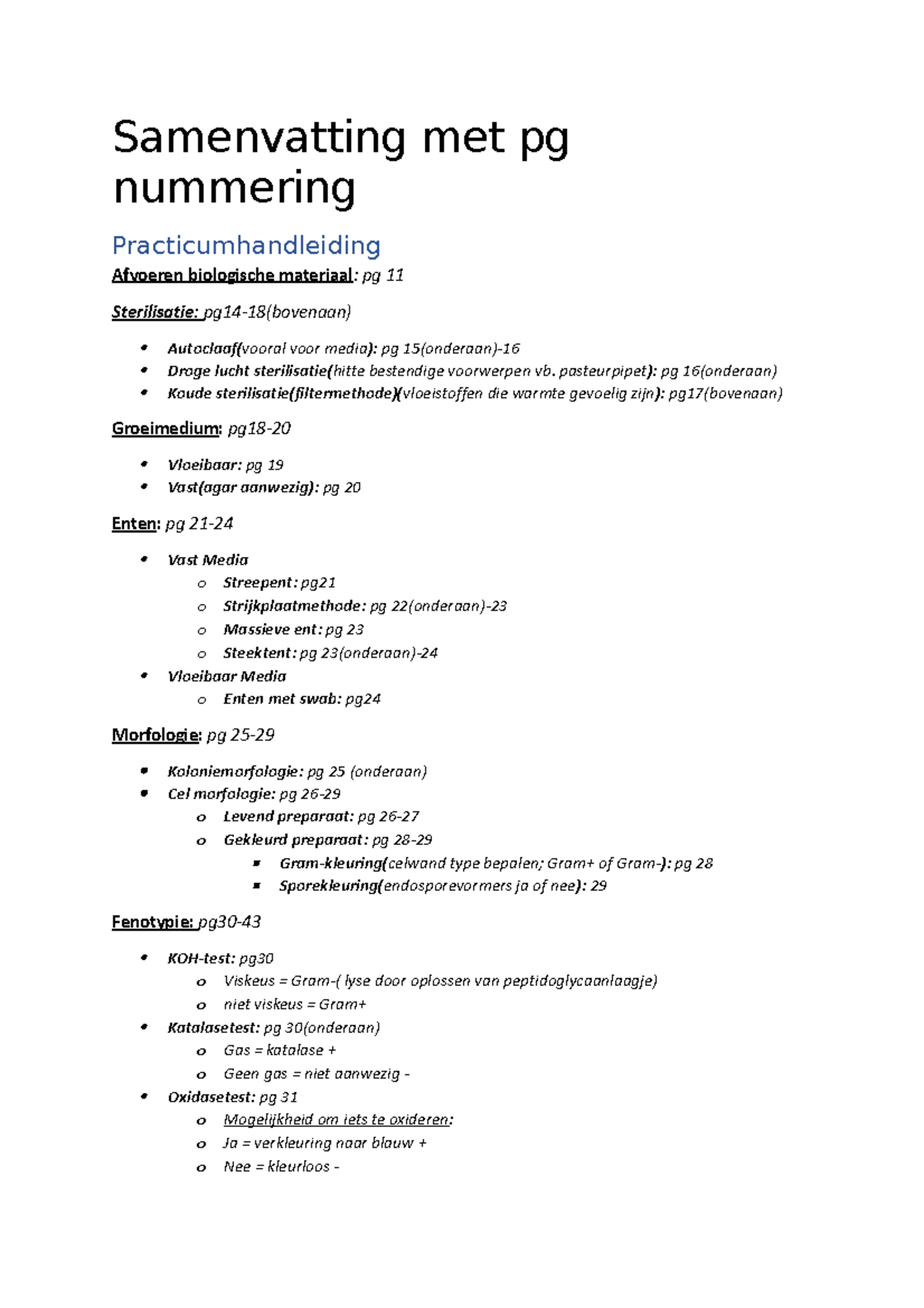 Samenvatting met pg nummering GP - Samenvatting met pg nummering ...