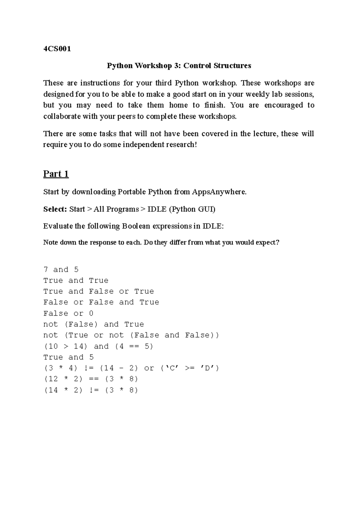4CS001 Workshop 3-1 - COUNTS TO FINAL GRADE - 4CS Python Workshop 3 ...