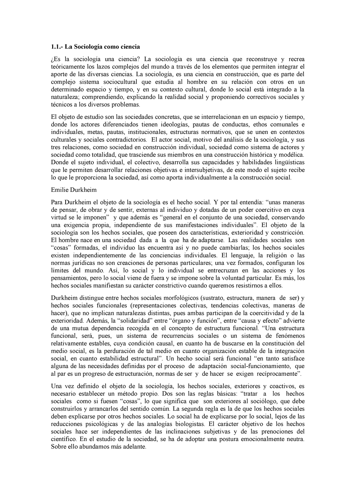 11 La Sociologia Como Ciencia Compress 1 La Sociología Como Ciencia ¿es La Sociología Una 6600