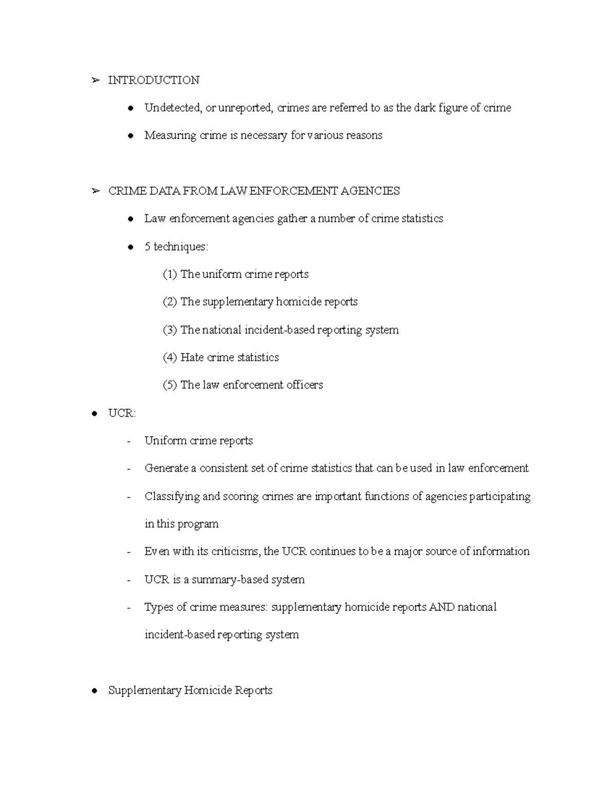 Soc chapter 2 measuring crime - INTRODUCTION Undetected, or unreported ...