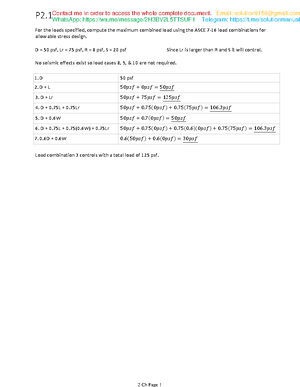 Sample For Solution Manual Dynamics Of Structures 5th SI Edition By ...