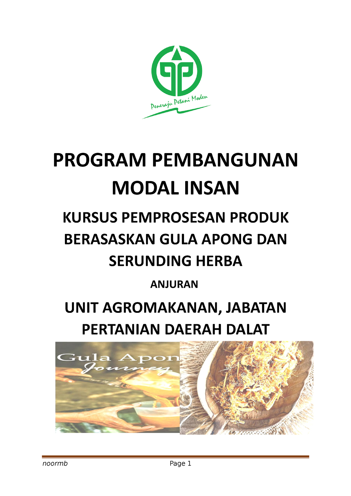 Kertas Kerja Program Pembangunan Modal Insan 2022 - PROGRAM PEMBANGUNAN ...