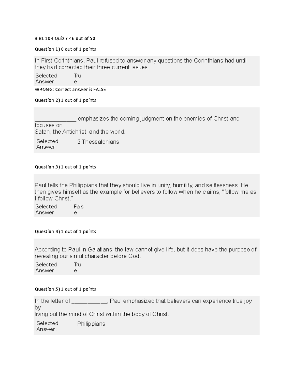 BIBL 104 Quiz 7 - Questions And Answers For Chapter 7 - BIBL 104 Quiz 7 ...