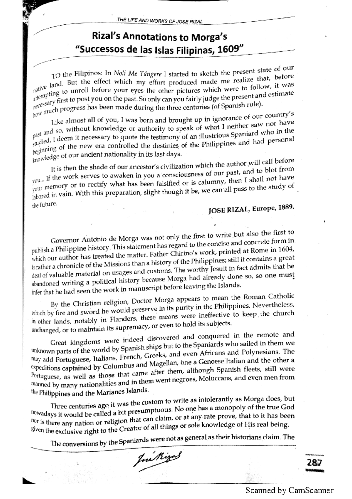 Rizal s Annotation to Morga - THE LIFE AND WORKS OF JOSE RIZAL ...