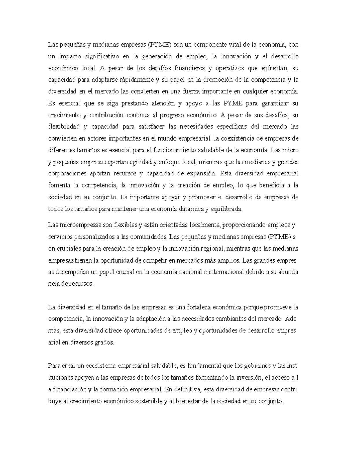Las pequeñas y medianas empresas - A pesar de los desafíos financieros ...