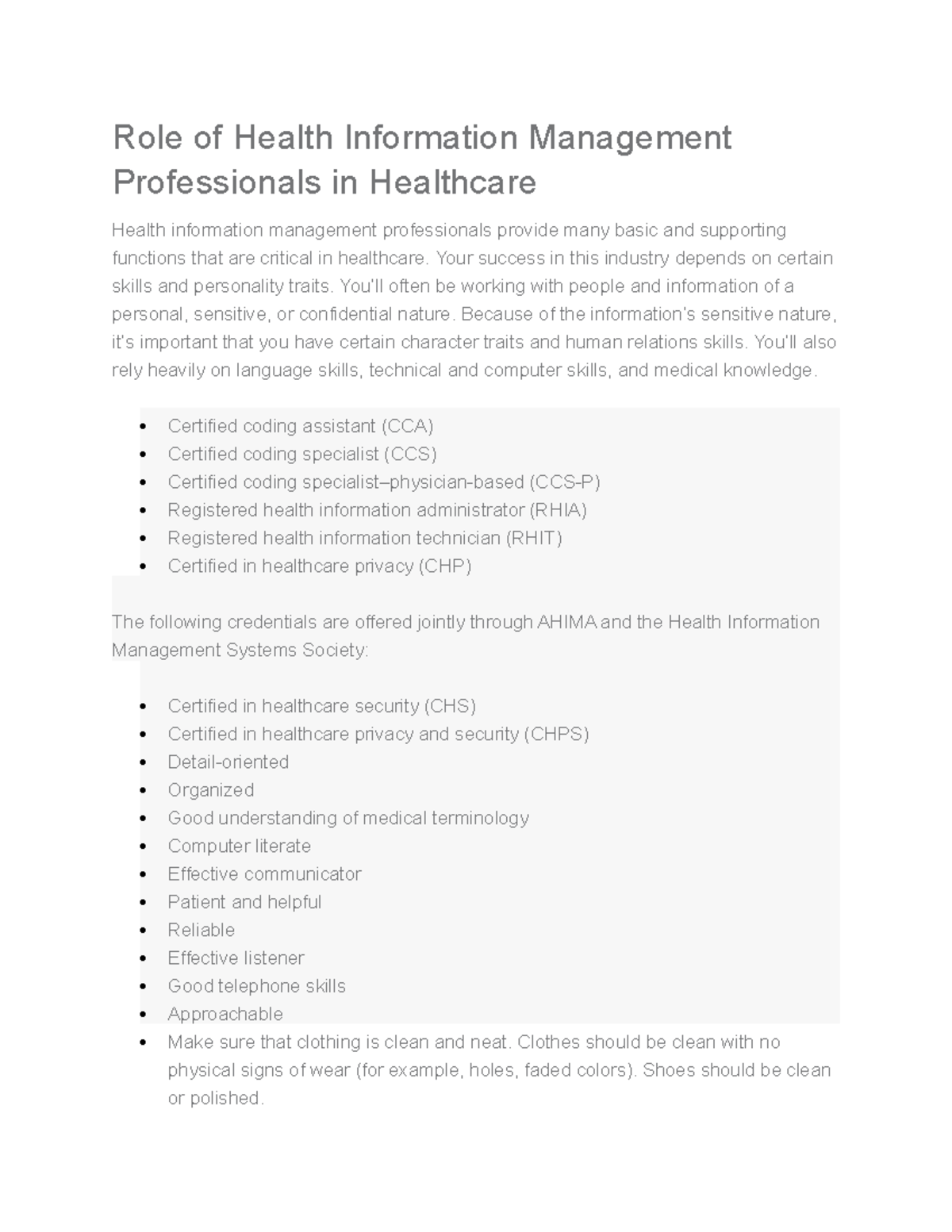 role-of-health-information-management-professionals-in-healthcare