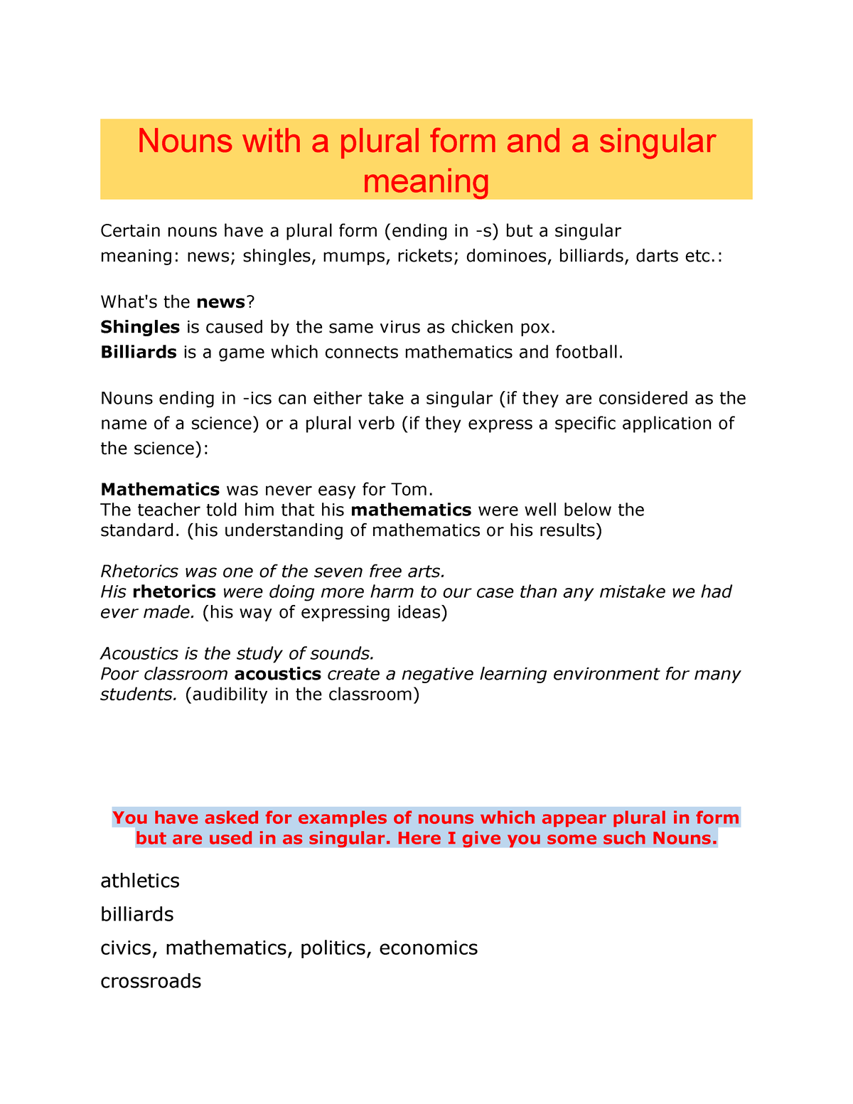 4-nouns-with-a-plural-form-and-a-singular-meaning-nouns-with-a-plural-form-and-a-singular