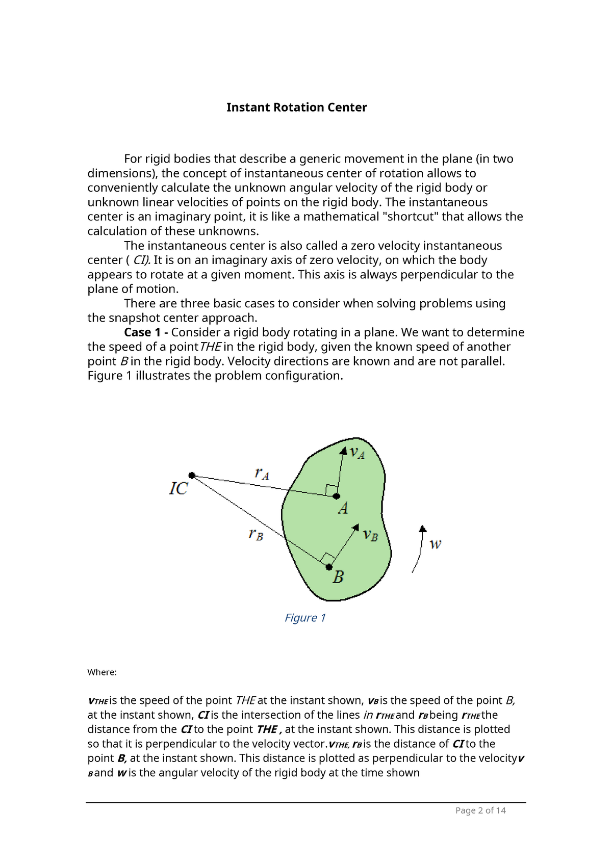 Instant Rotation Center - The Instantaneous Center Is An Imaginary ...