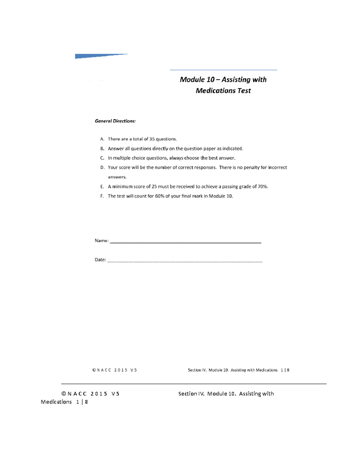 Module 10 test psw n a c c 2 0 1 5 v 5 section iv module 10