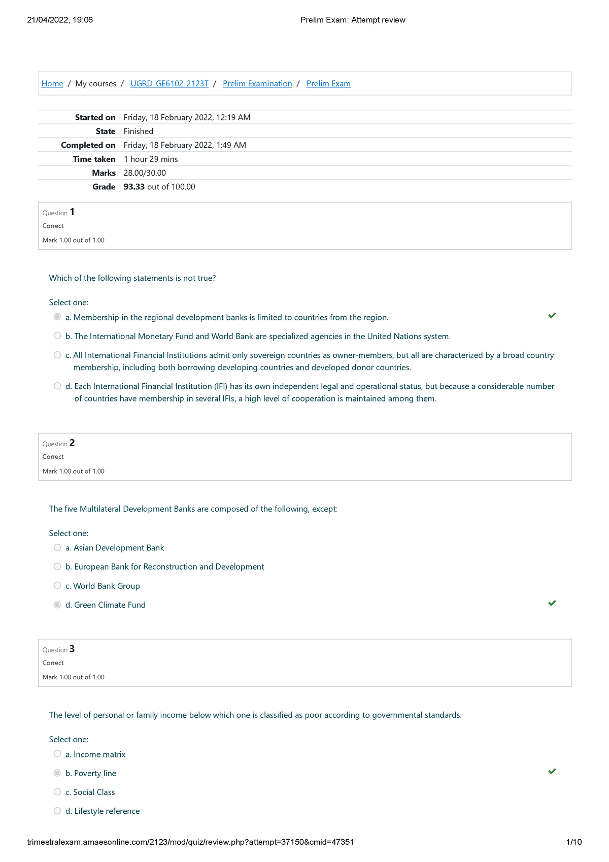 TCW (Prelim Exam Attempt 1 Review) - Home/My Courses/ UGRD-GE6102-2123T ...