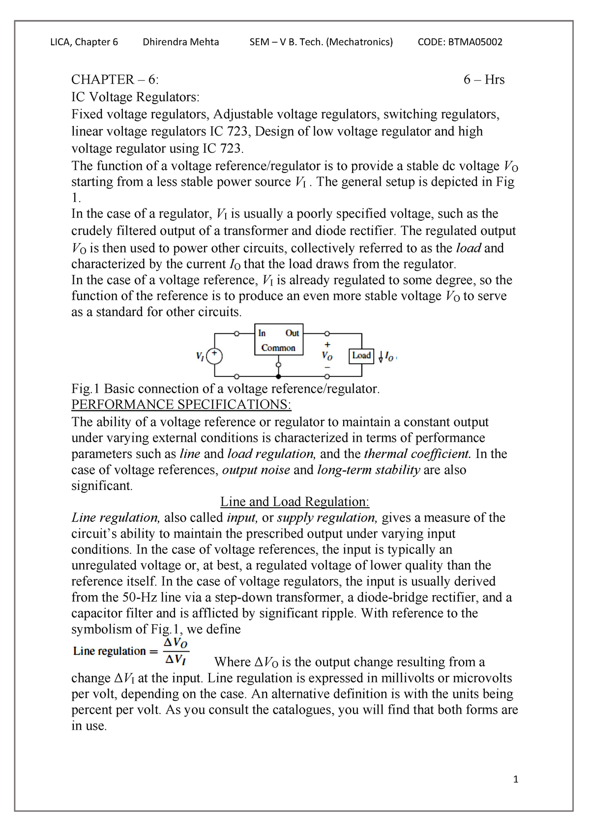 Lica 6 Everything You Need To Know About Voltage Regulators Studocu