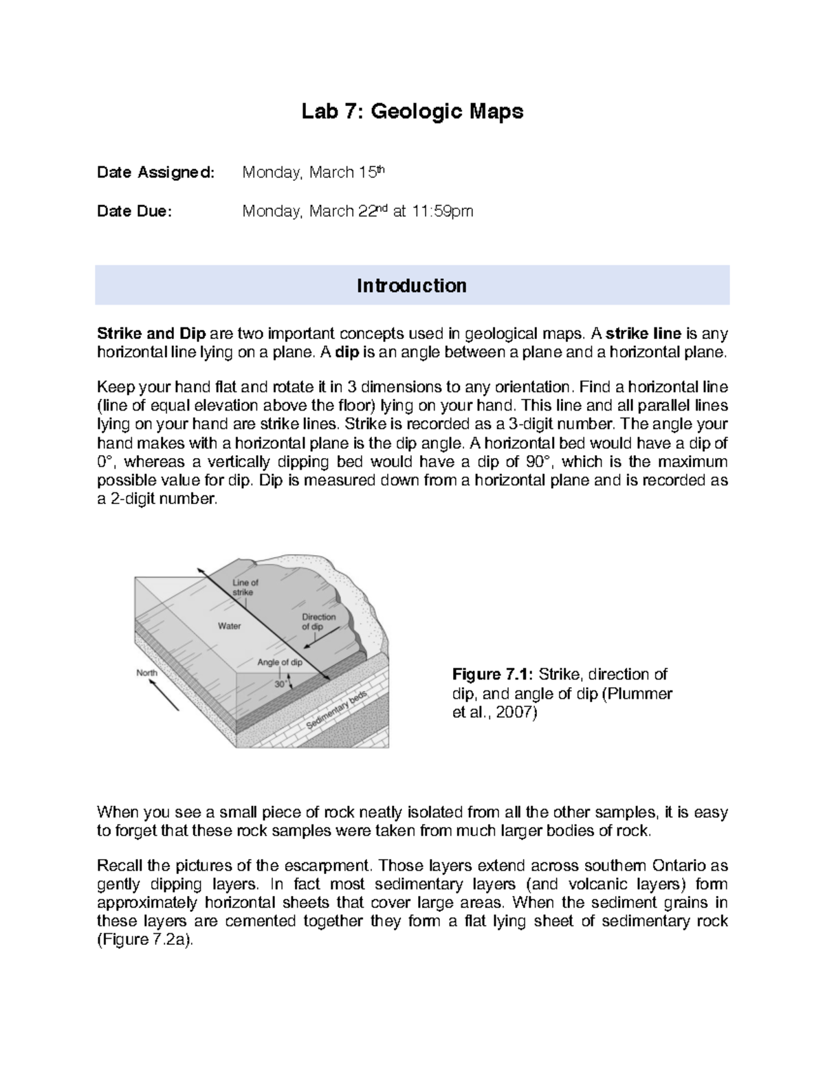 Pre-Lab Reading - Lab 7 - Geologic Maps - Lab 7: Geologic Maps Date ...