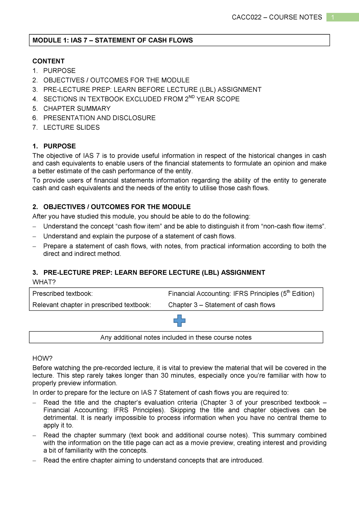 01. Module 1 IAS7 - Statement of cash flows (CN) - MODULE 1: IAS 7 ...