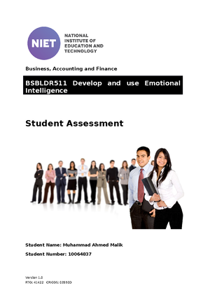 Bsbldr 522 Assessment.v1.0 - Business, Accounting And Finance BSBLDR522 ...