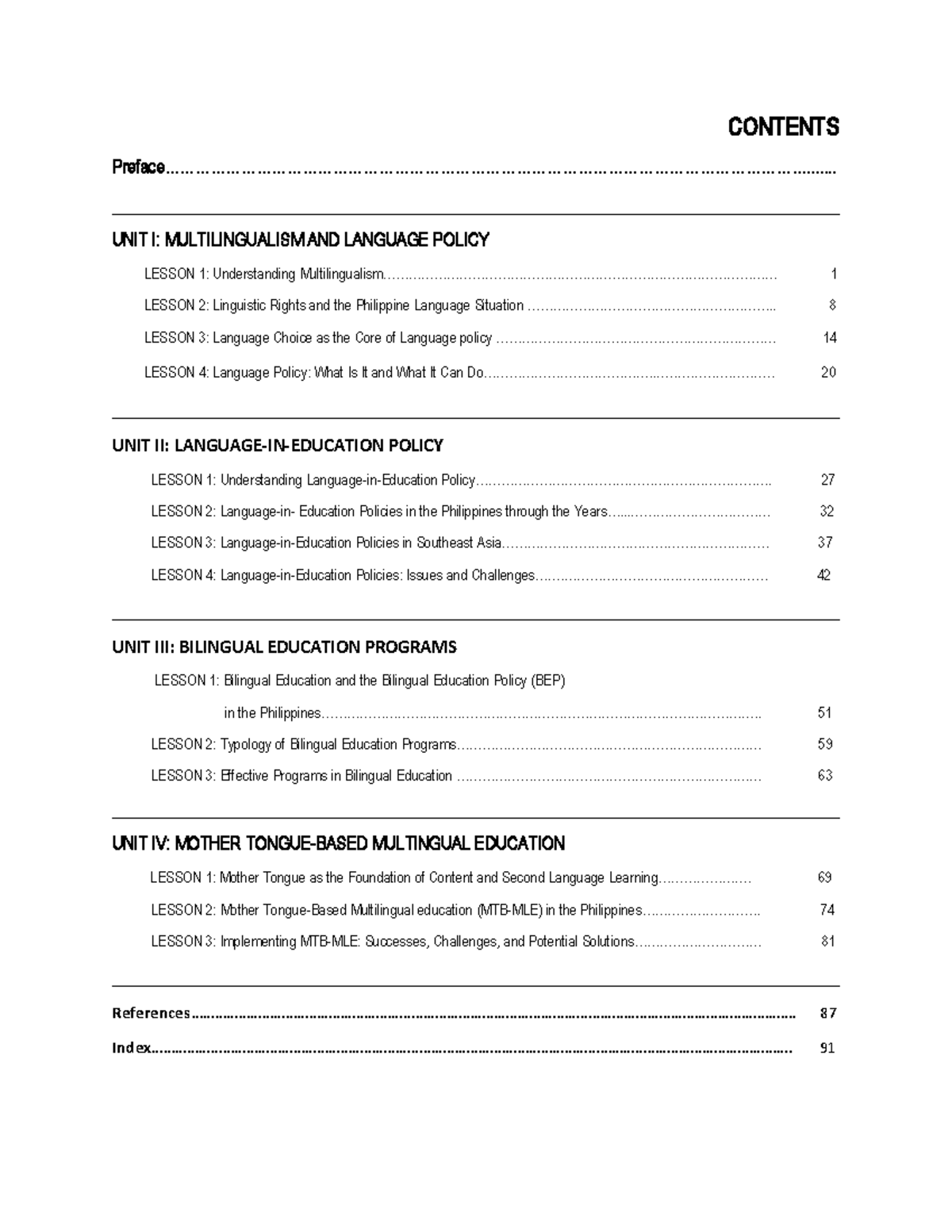 Language- Policies-BOOK - CONTENTS - Studocu