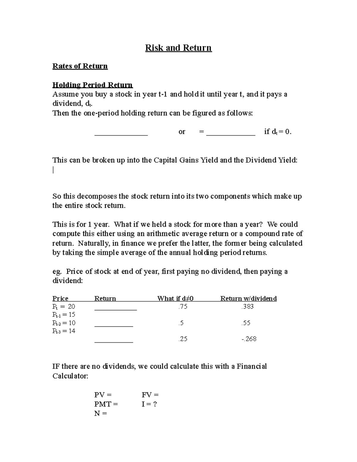 risk-and-return-students-risk-and-return-rates-of-return-holding